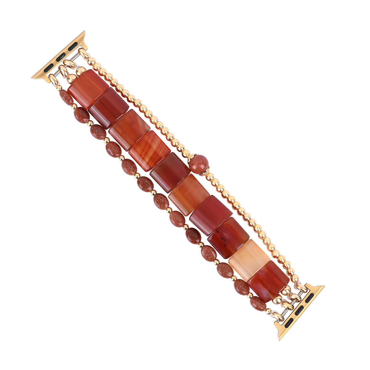 Cinturino elasticizzato per Apple Watch in corniola Desert Flame