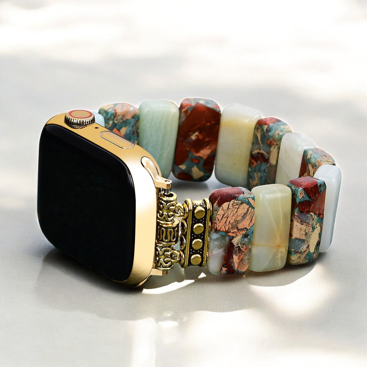 Cinturino elasticizzato Earth Amazonite per Apple Watch
