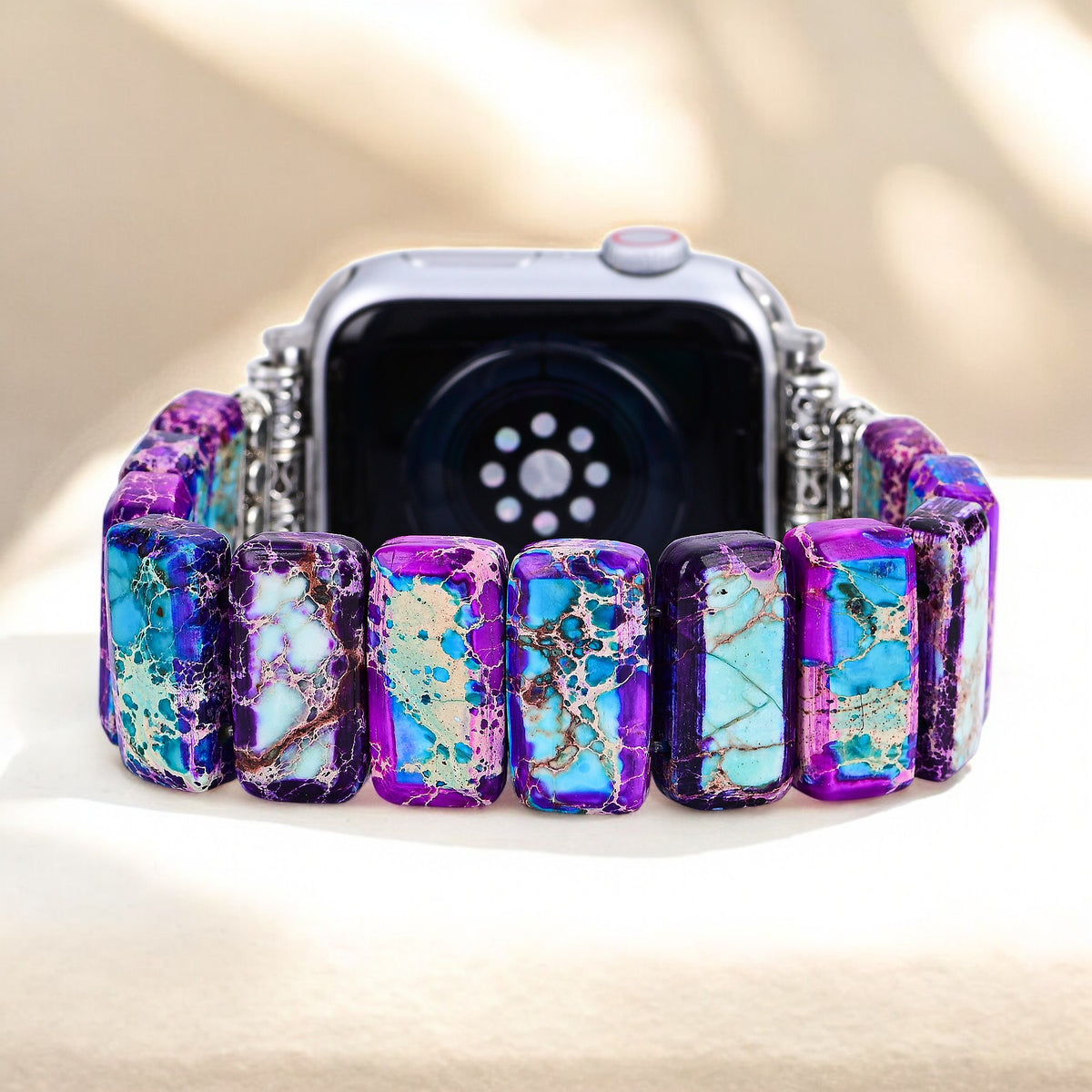 Cinturino elasticizzato Majestic Tibetan Jasper per Apple Watch
