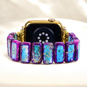 Cinturino elasticizzato Majestic Tibetan Jasper per Apple Watch