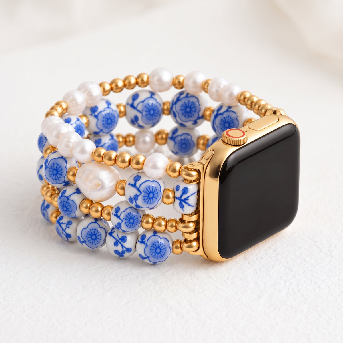 Cinturino Apple Watch Porcelain Garden Blue Blossom
