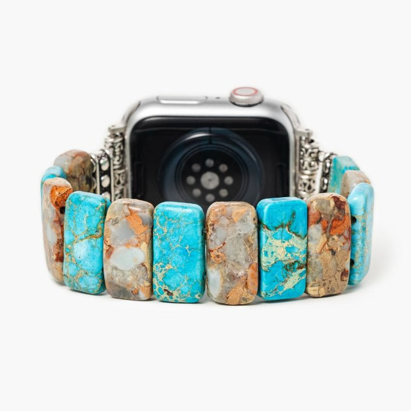 Cinturino elasticizzato Coastal Turquoise per Apple Watch