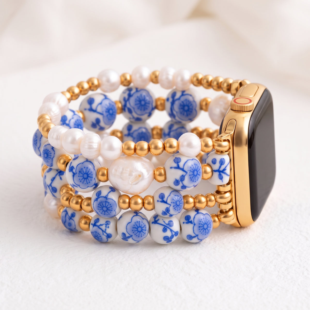 Cinturino Apple Watch Porcelain Garden Blue Blossom