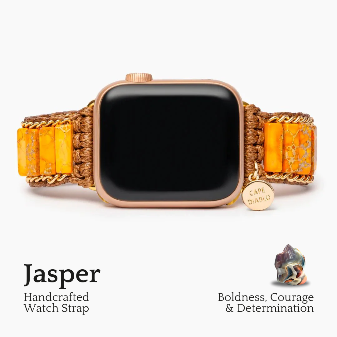 Cinturino per Apple Watch in diaspro imperiale color pesca