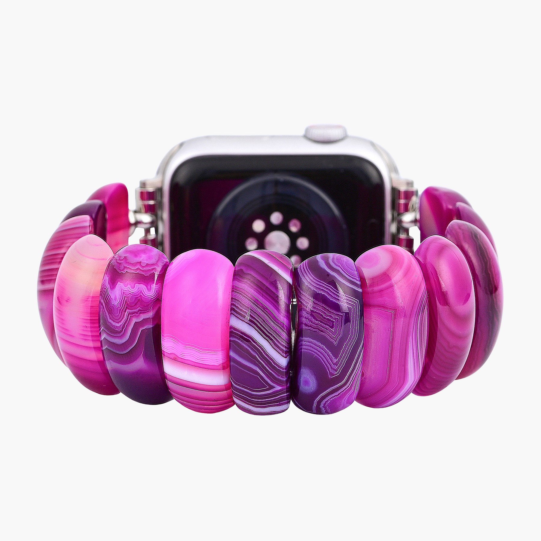 Bracciale Stretch in Agata Orchidea Radiante Apple Watch