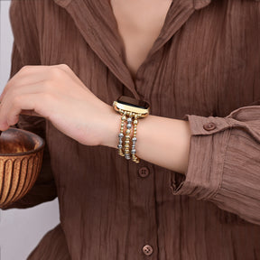 Cinturino elasticizzato in oro sterling per Apple Watch
