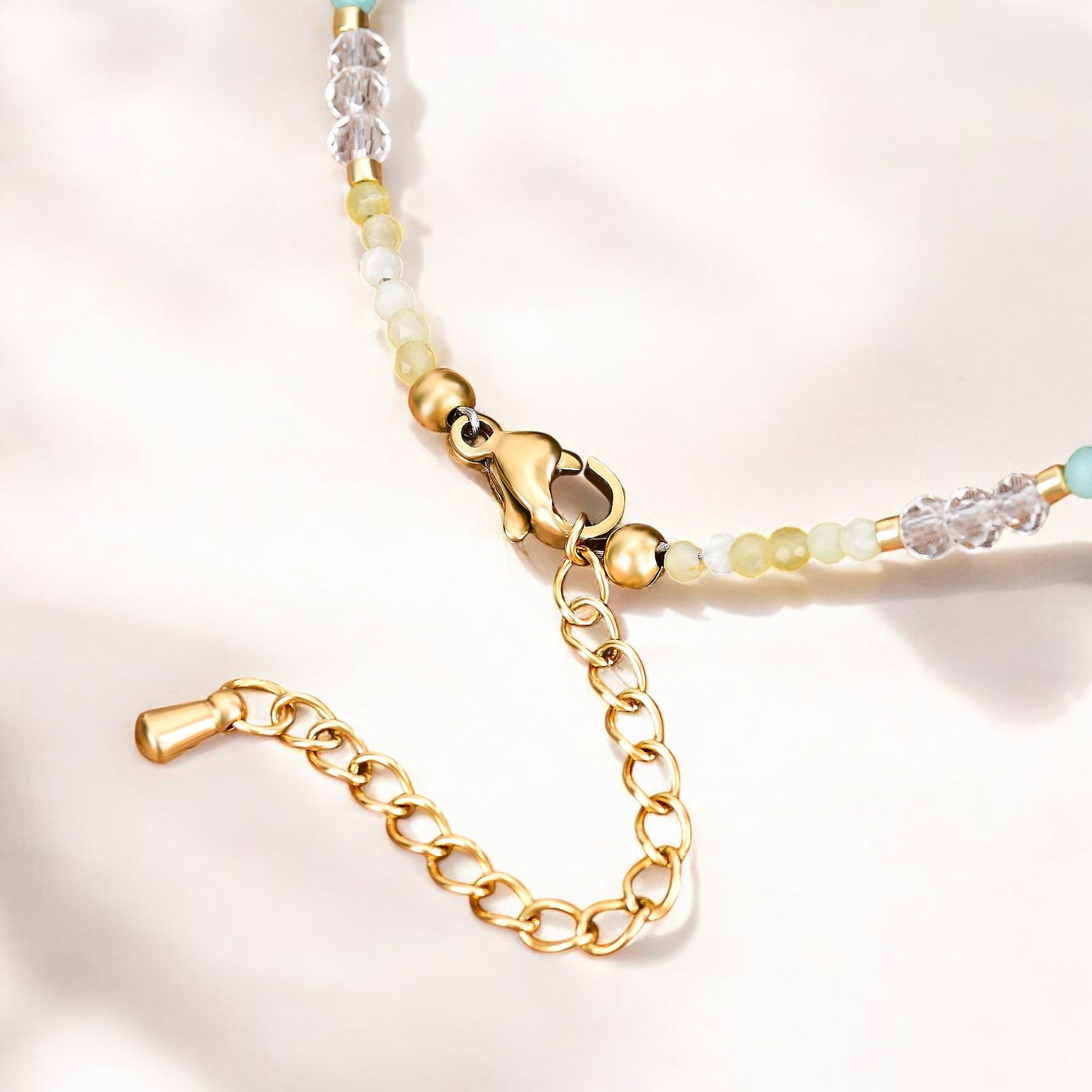 Cavigliera con ciondolo trifoglio in amazonite turchese