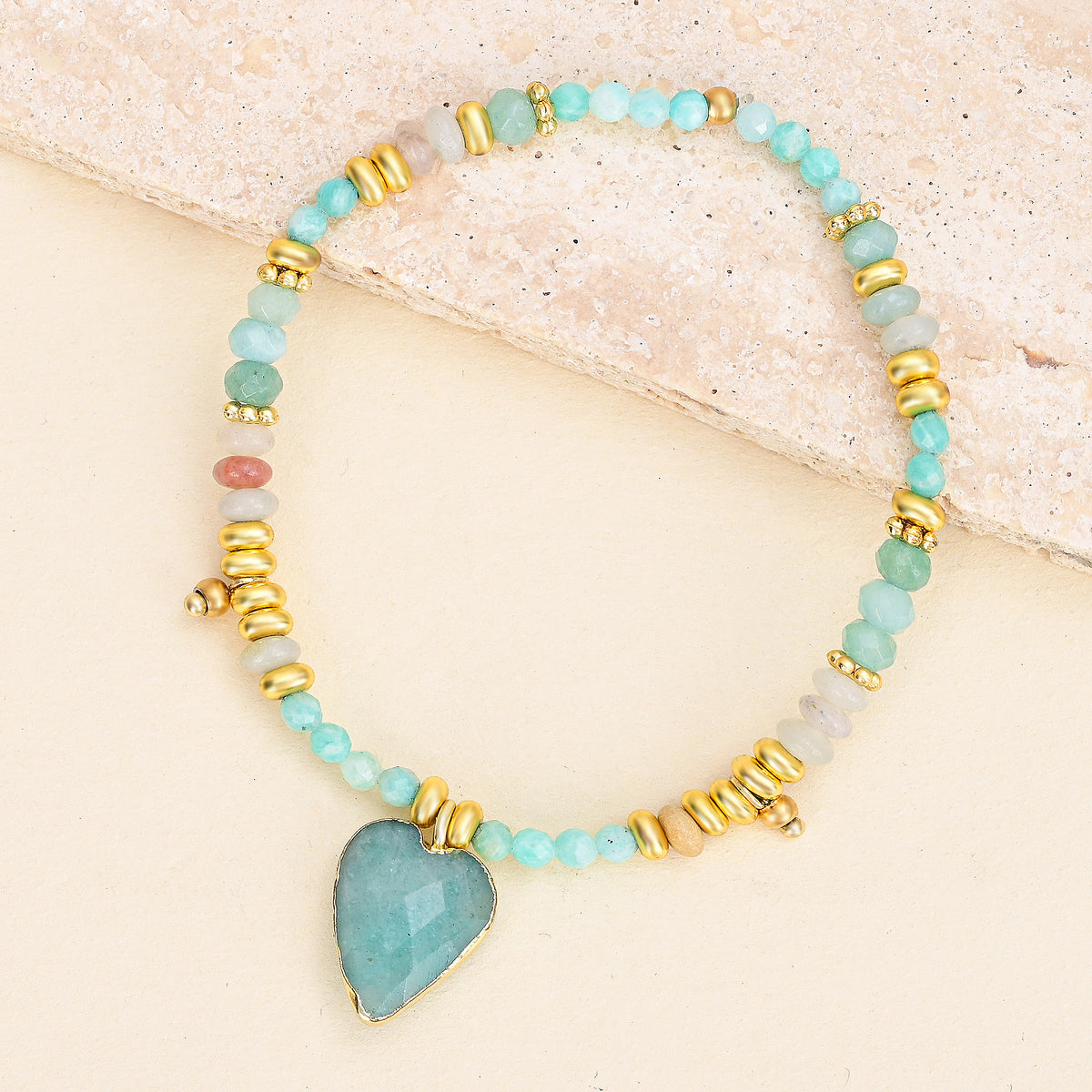 Bracciale di Loto in Agata di Mezzanotte