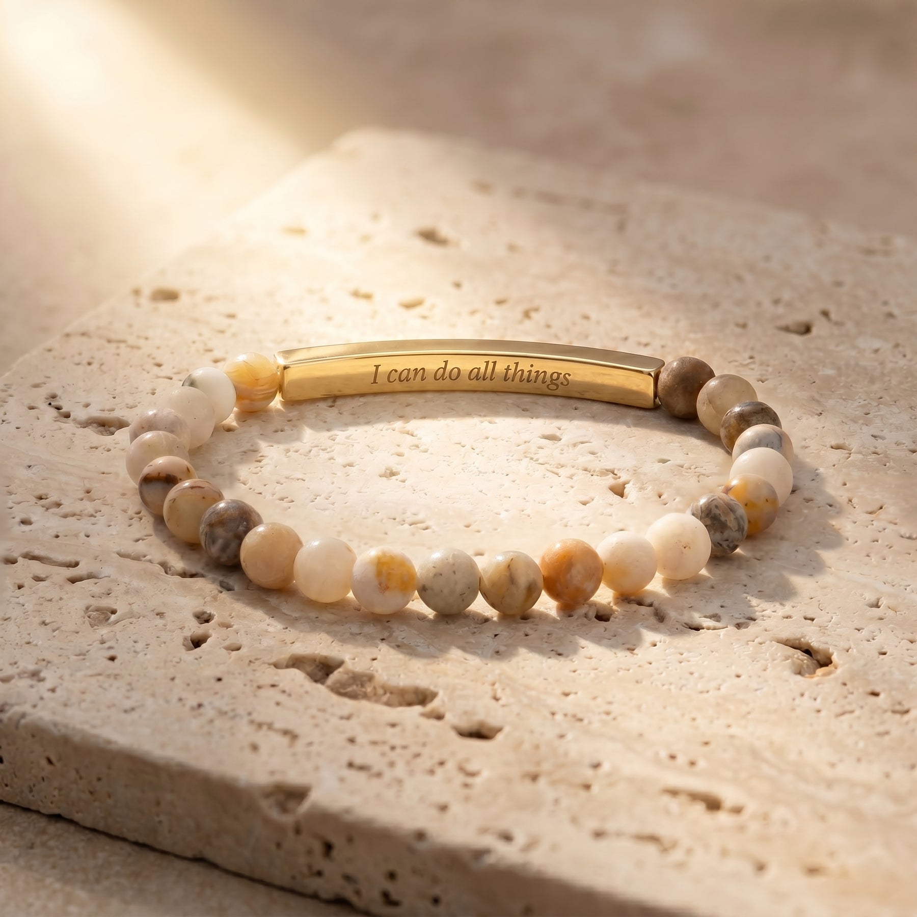 Braccialetti Secret Message Stone Bracelets