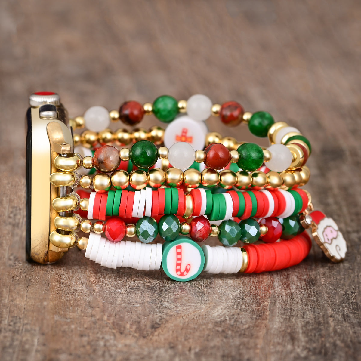 Cinturino Apple Watch elasticizzato Santa Sparkle