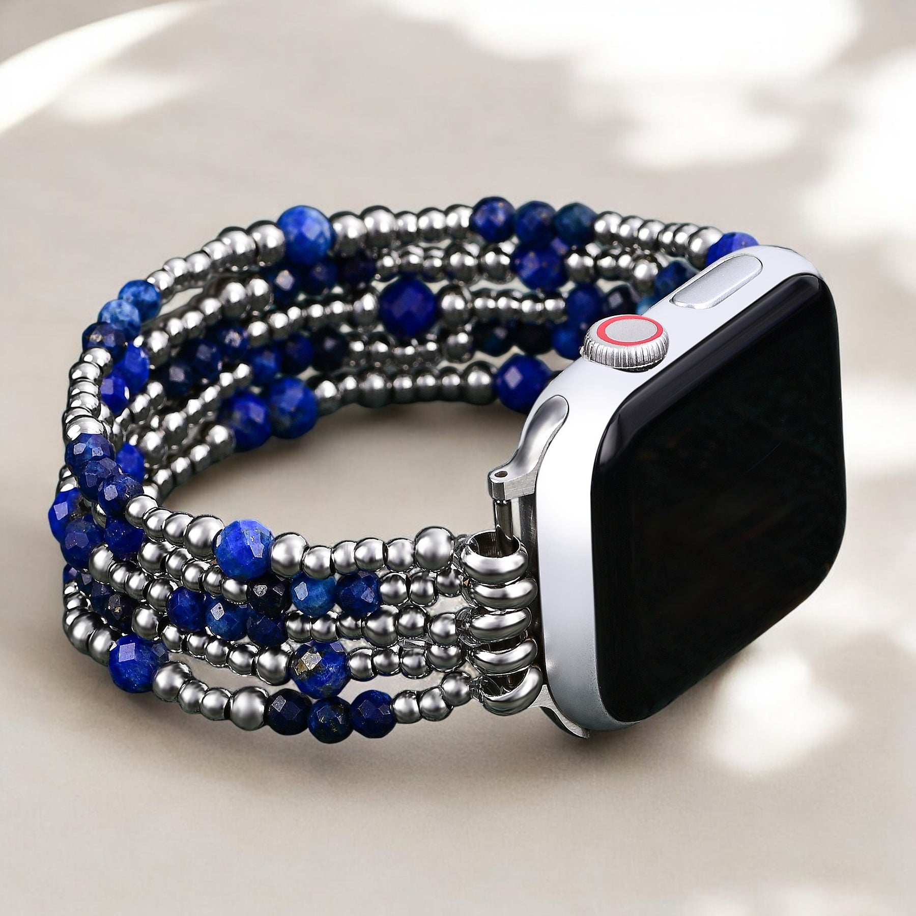 Cinturino elasticizzato Azure Serenity Silver per Apple Watch
