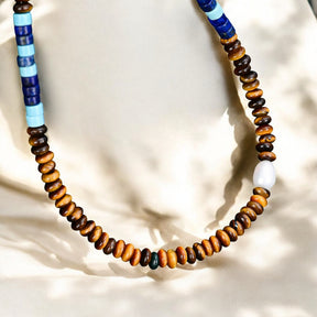 Collana da uomo in cobalto terrestre