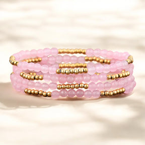 Set Bracciali Luce di Quarzo Rosa