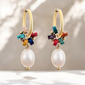 Orecchini a cerchio Jasper Harmony Pearl