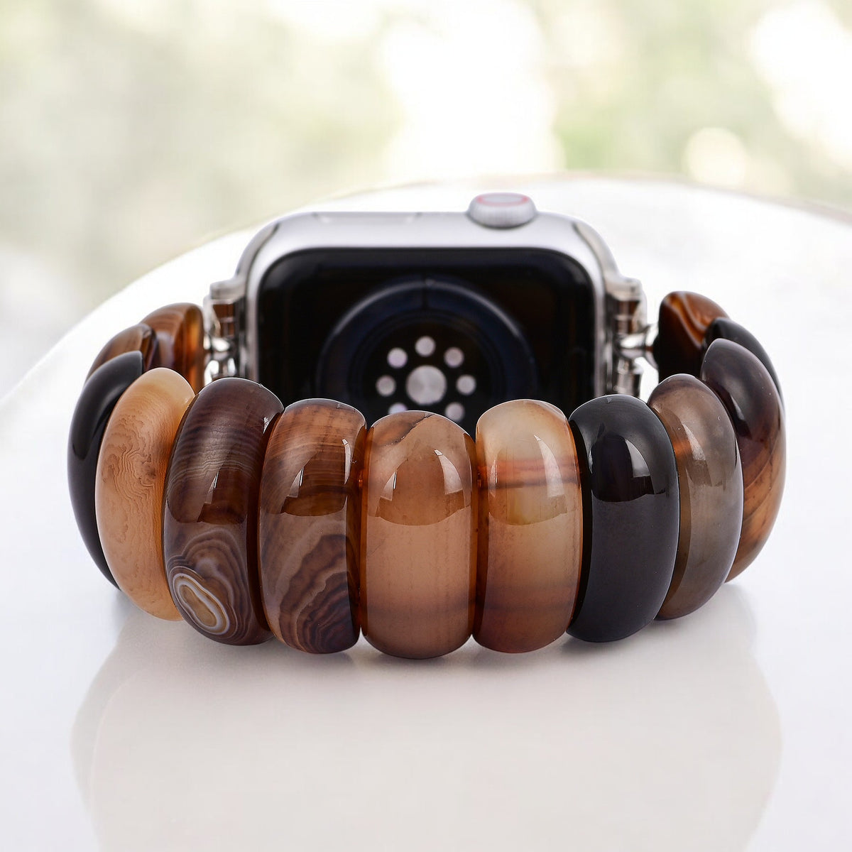 Cinturino elasticizzato Earthly Ember Agate per Apple Watch