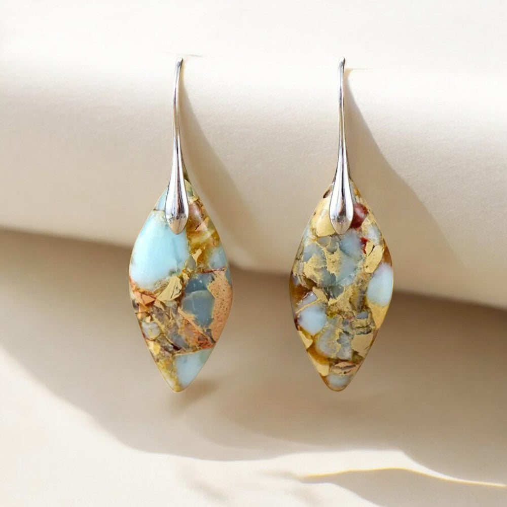 Orecchini Terra Hues Leaves Jasper