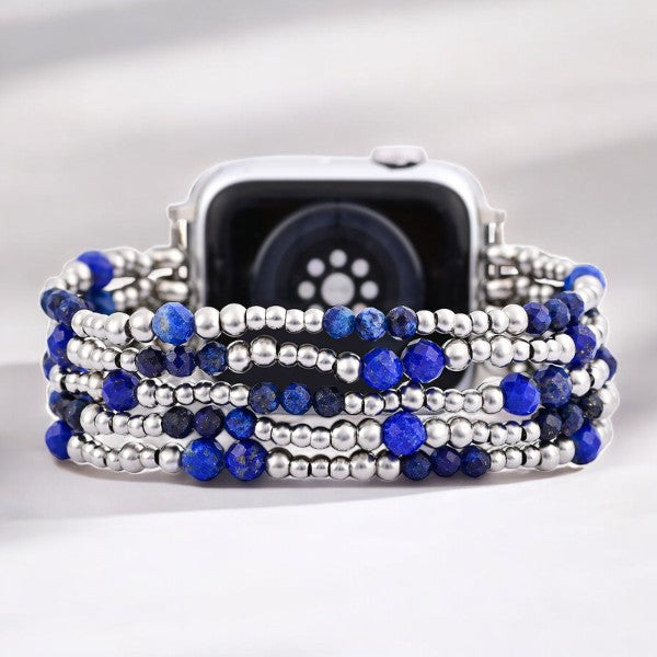 Cinturino elasticizzato Azure Serenity Silver per Apple Watch