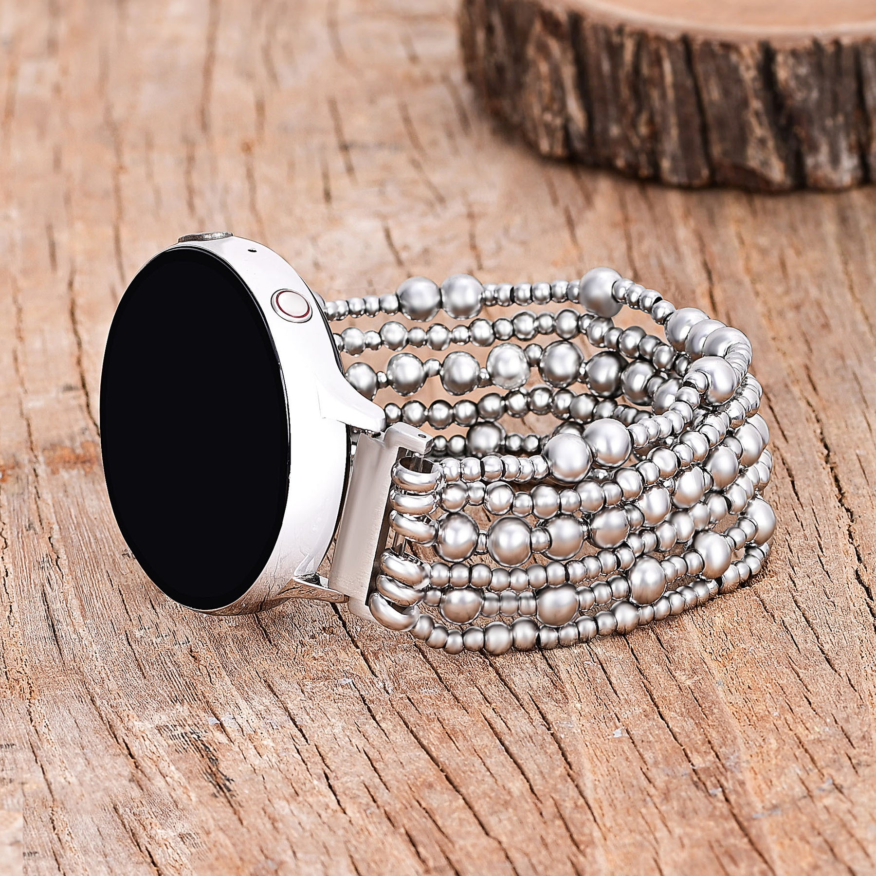 Cinturino Platinum Demure Stretch per Apple Watch