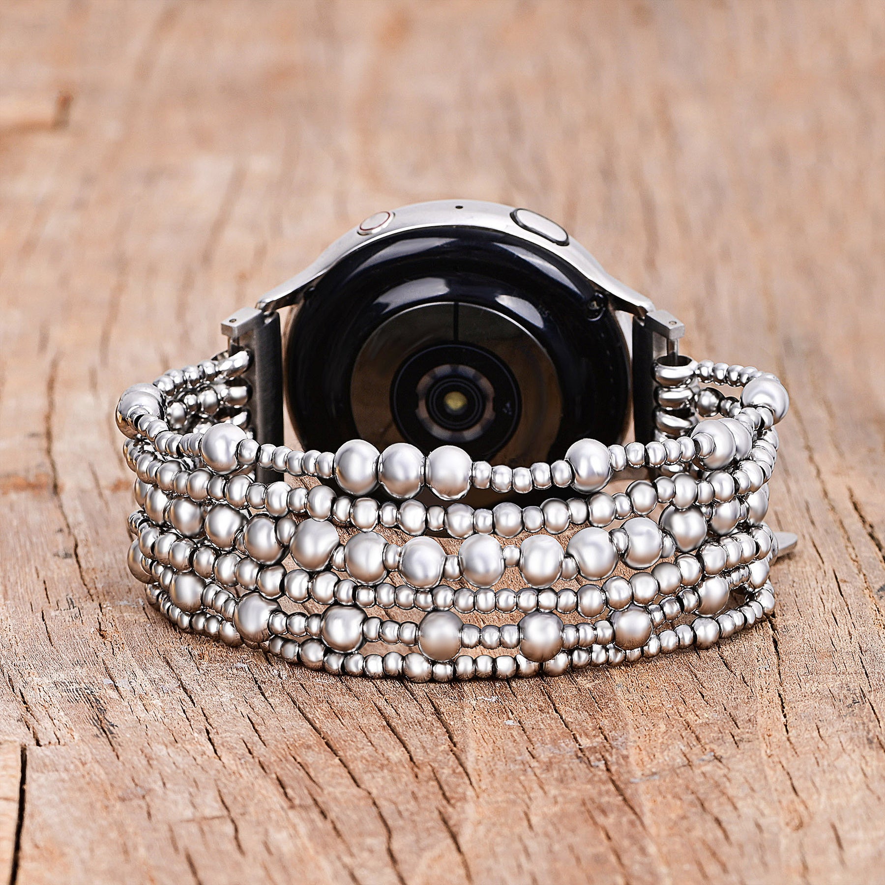 Cinturino Platinum Demure Stretch per Apple Watch