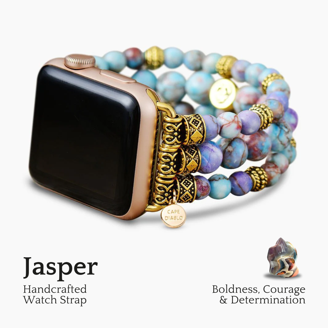 Cinturino per orologio Apple Jasper elasticizzato pacifico