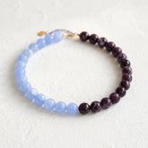 Collana spessa con perline viola