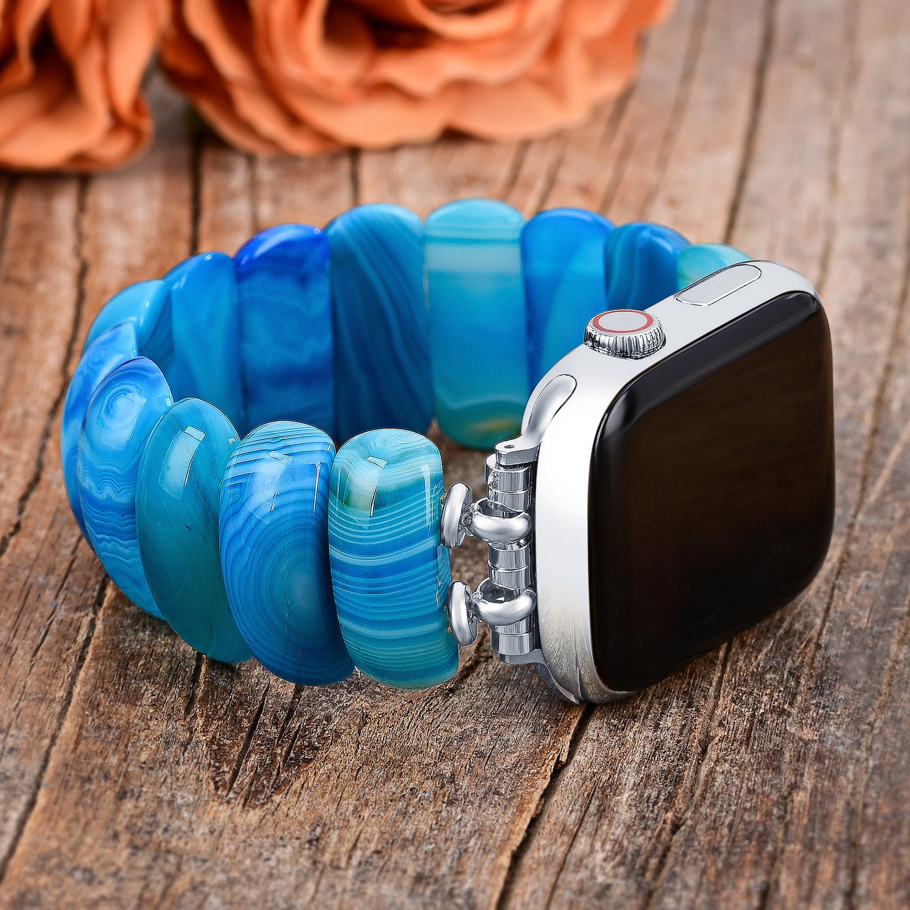 Cinturino elasticizzato Ocean Essence Agate per Apple Watch