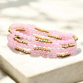 Set Bracciali Luce di Quarzo Rosa