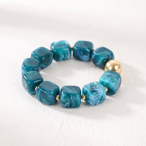 Bracciale chunky Laguna di smeraldo