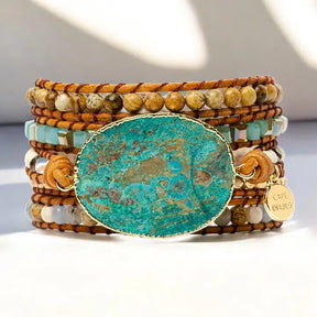Bracciale in pietra di diaspro Terra Blu