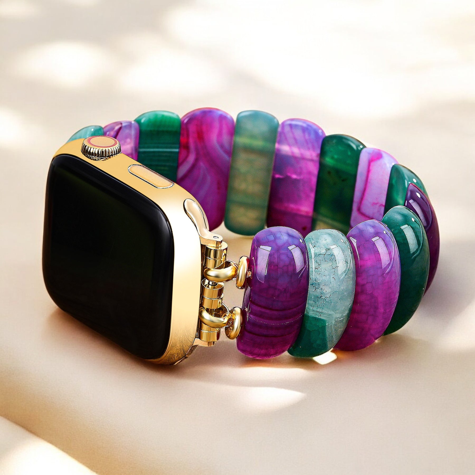 Cinturino elastico Bohemian Jewel Agate per Apple Watch