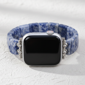 Cinturino elastico in sodalite orizzonte blu per Apple Watch
