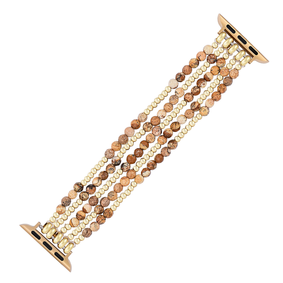Cinturino elasticizzato Golden Earth Jasper per Apple Watch