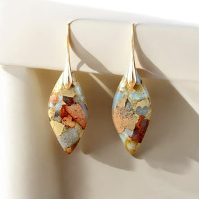 Orecchini Terra Hues Leaves Jasper