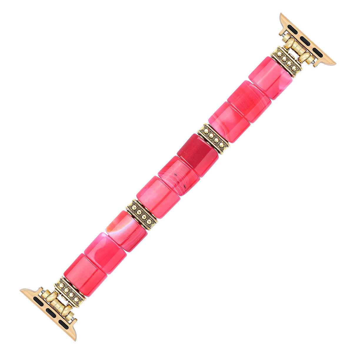 Cinturino elasticizzato in Agata Ruby Essence per Apple Watch