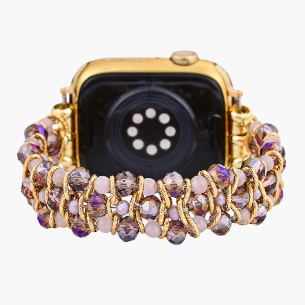 Bracciale Intrecciato in Gemma di Serenità Dorata Apple Watch