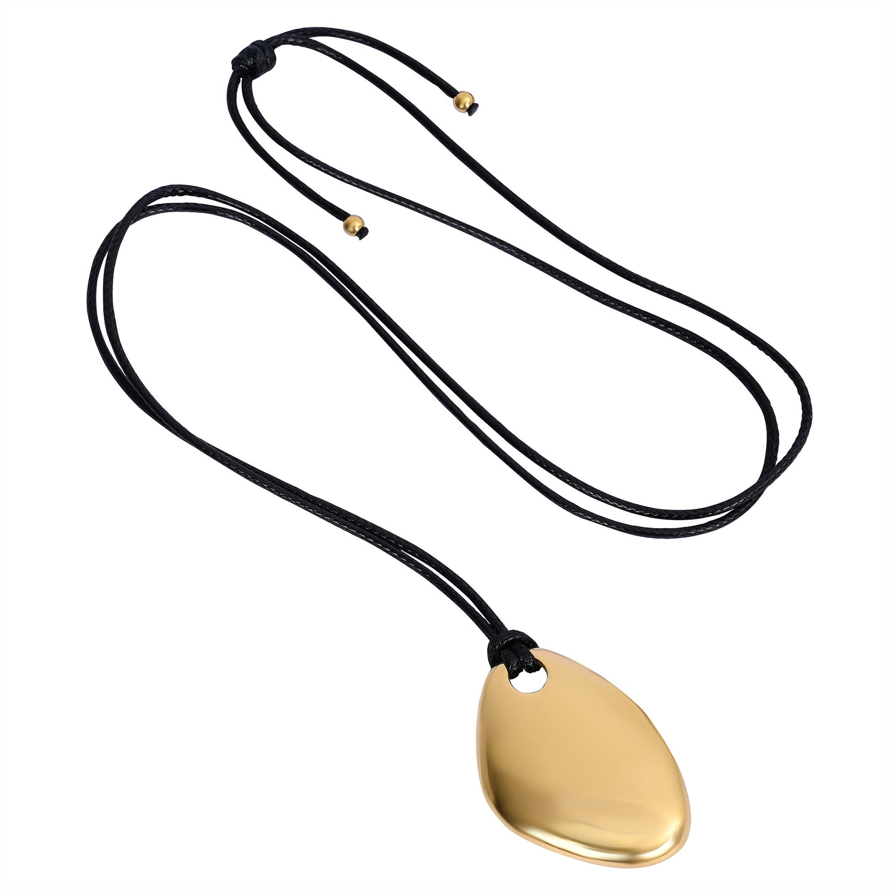 Collana con ciottolo dorato