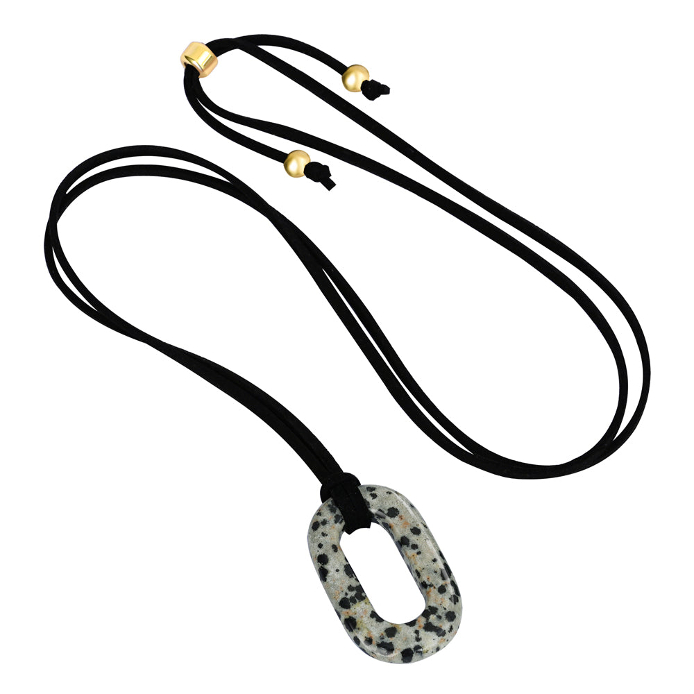 Collana Serenità in Camoscio Turchese