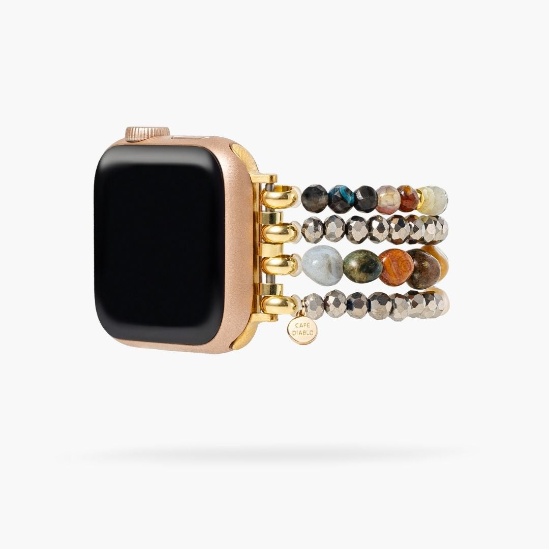Cinturino Apple Watch con cascata di perle di agata