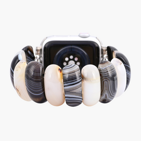 Bracciale in Agata Frost Obsidiana Apple Watch