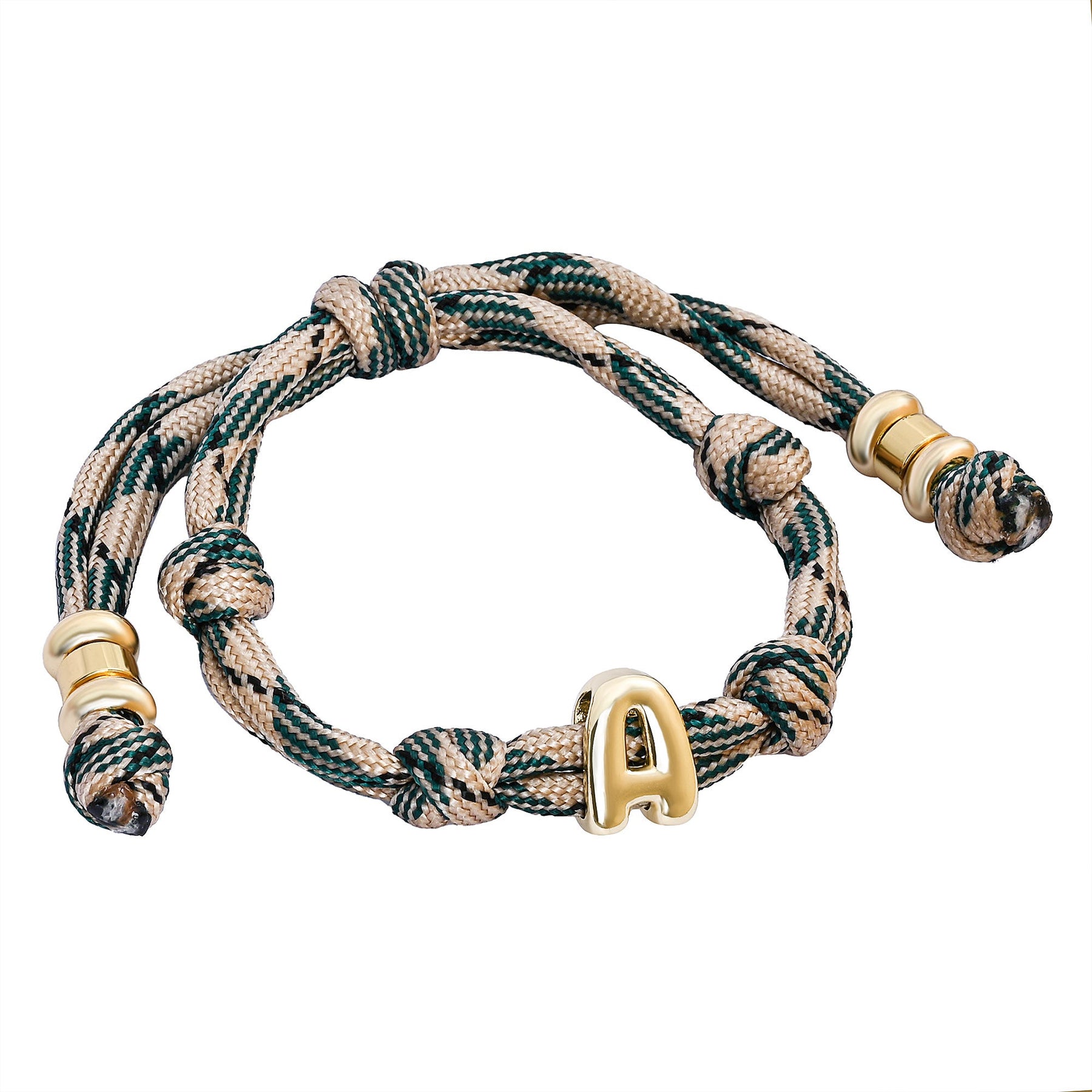 Braccialetti con iniziale annodata Bracelets