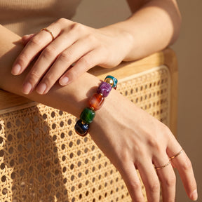 Bracciale chunky mistico arcobaleno misto