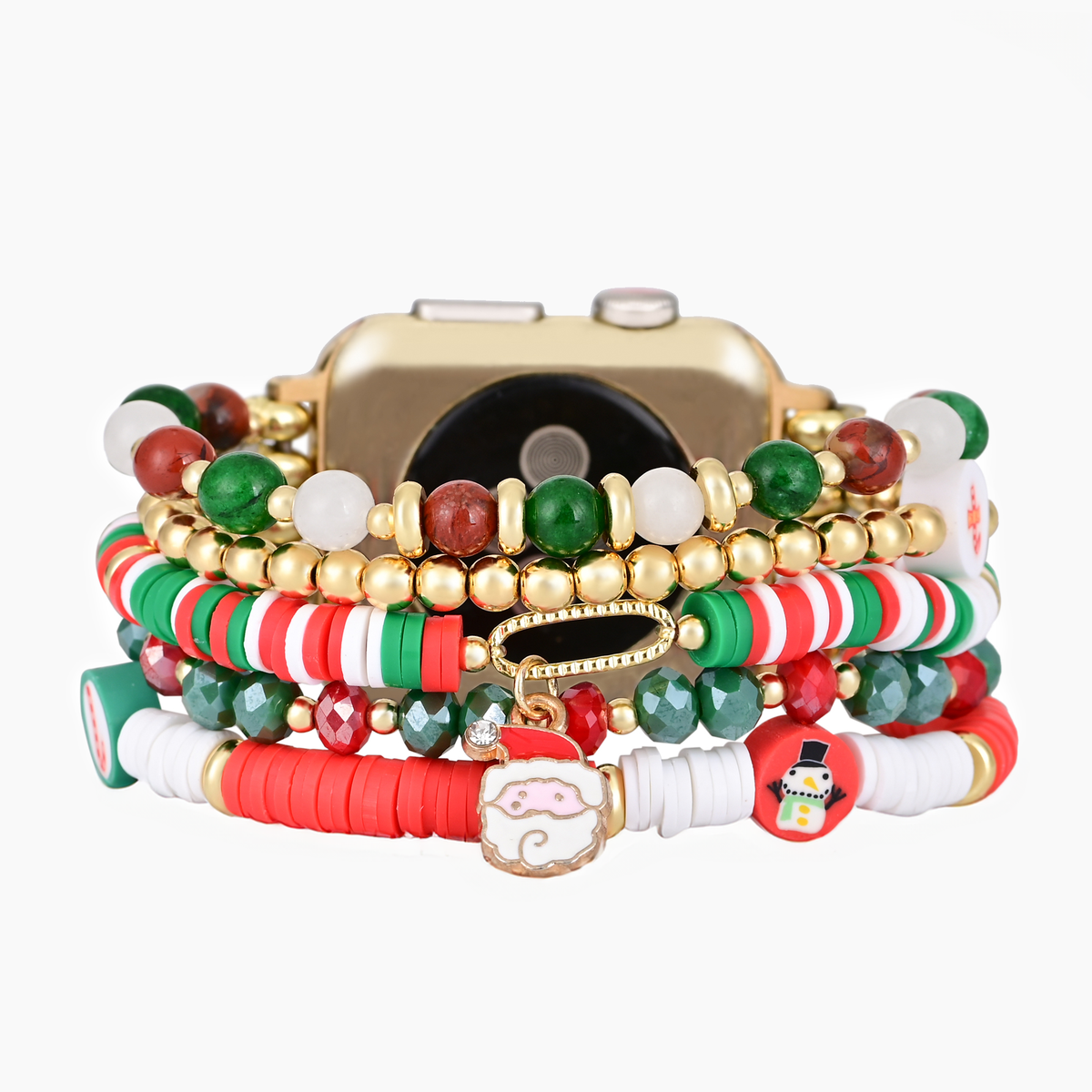 Cinturino Apple Watch elasticizzato Santa Sparkle