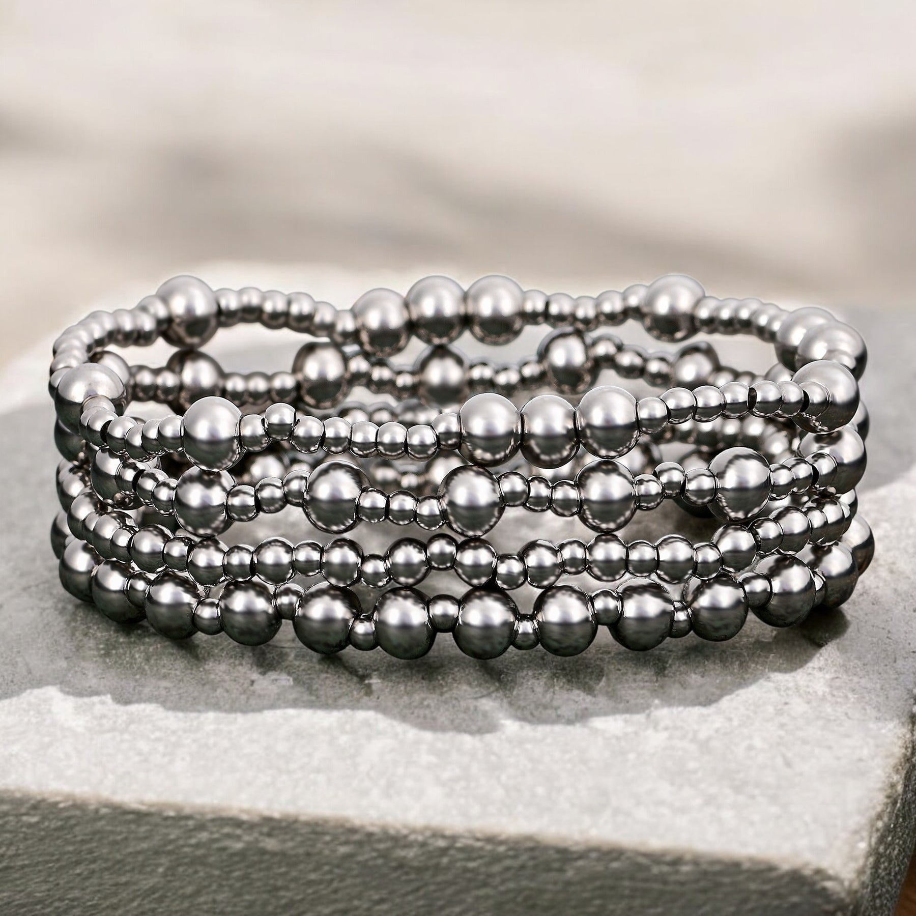 Set di bracciali Demure in platino