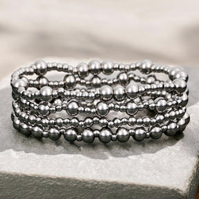 Set di bracciali Demure in platino