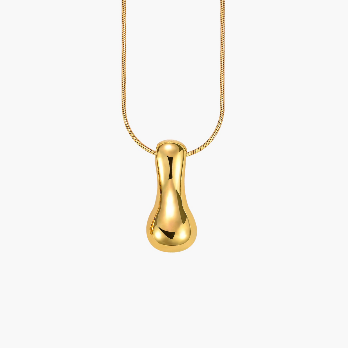 Collana con Iniziale a Lettera a Bolle Dorata