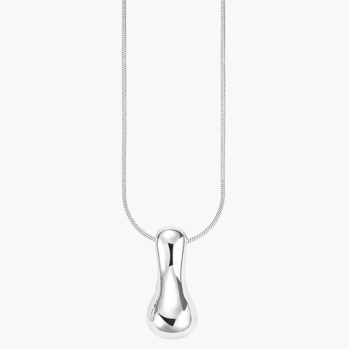 Collana con Iniziale a Lettera a Bolle Argento Luminoso