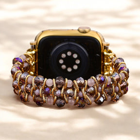 Cinturino intrecciato Golden Serenity Gem per Apple Watch