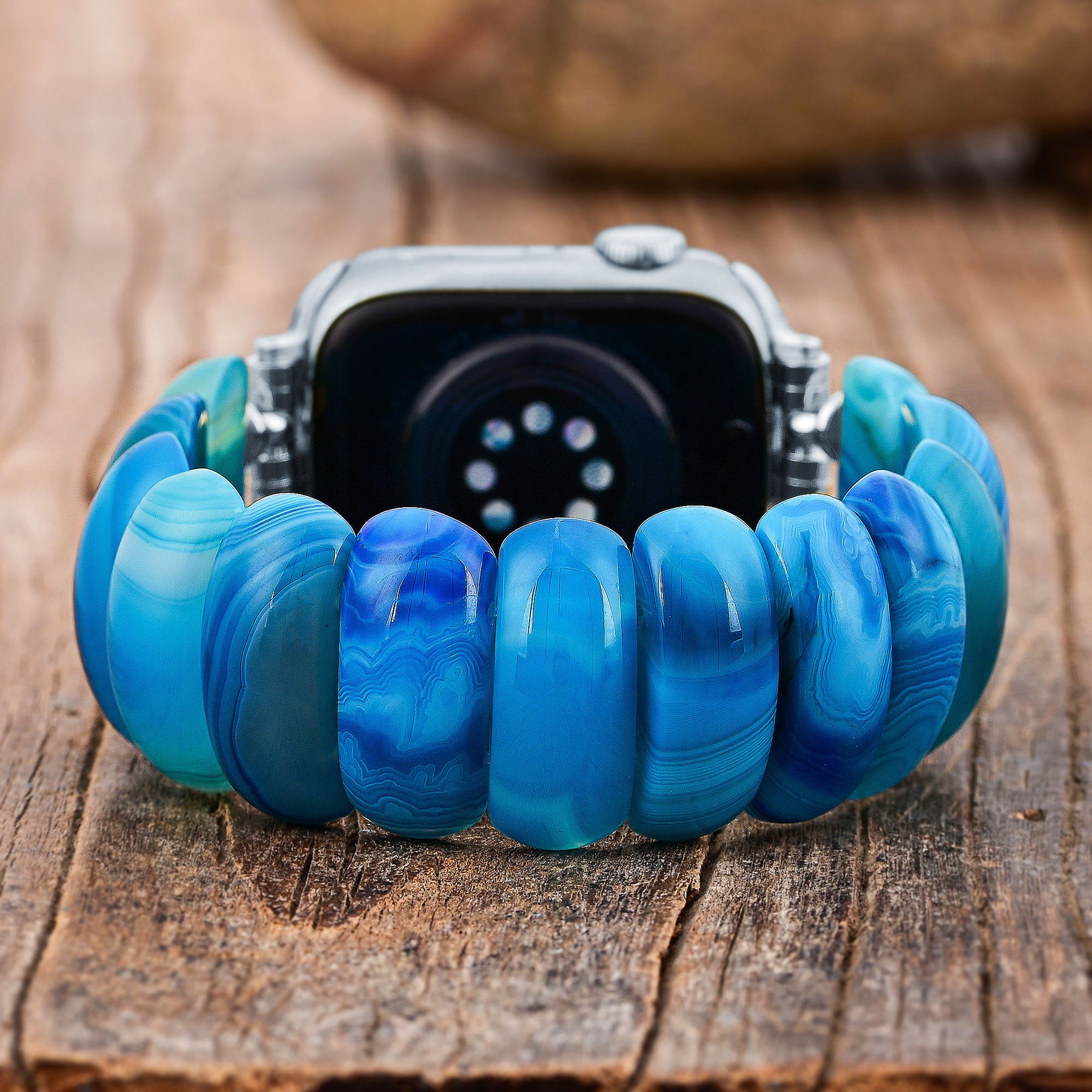Cinturino elasticizzato Ocean Essence Agate per Apple Watch