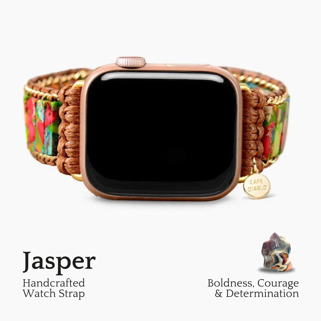 Cinturino per Apple Watch in diaspro della foresta pluviale