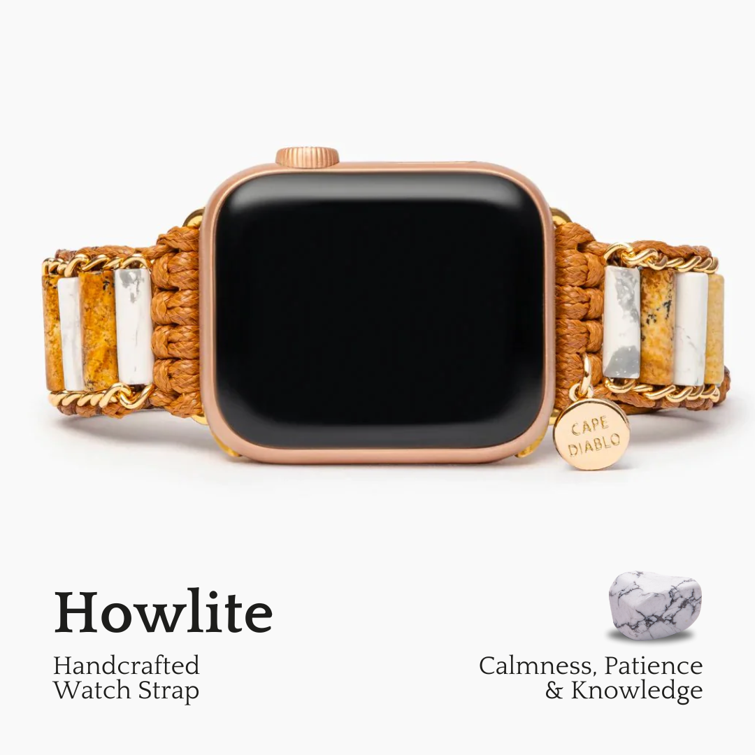 Cinturino per Apple Watch Howlite Jasper collegato